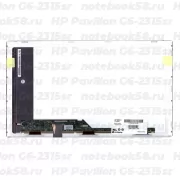 Матрица для ноутбука HP Pavilion G6-2315sr (1366x768 HD) TN, 40pin, Матовая