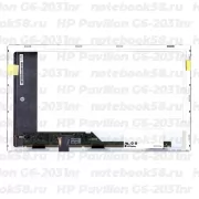 Матрица для ноутбука HP Pavilion G6-2031nr (1366x768 HD) TN, 40pin, Матовая