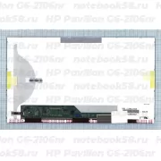 Матрица для ноутбука HP Pavilion G6-2106nr (1366x768 HD) TN, 40pin, Матовая