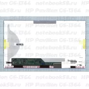 Матрица для ноутбука HP Pavilion G6-1364 (1366x768 HD) TN, 40pin, Матовая