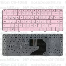Клавиатура для ноутбука HP Pavilion G6-1068 Розовая