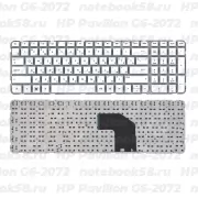 Клавиатура для ноутбука HP Pavilion G6-2072 Белая, без рамки