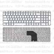 Клавиатура для ноутбука HP Pavilion G6-2239sr Белая, без рамки